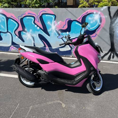 Pink Yamaha NMAX 155cc to Rent in Bali ✓ MAE Rentals | 2023 Model Connected